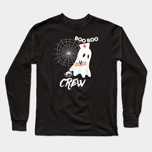 Boo Boo Crew Nurse Ghost Long Sleeve T-Shirt by DesignerMAN